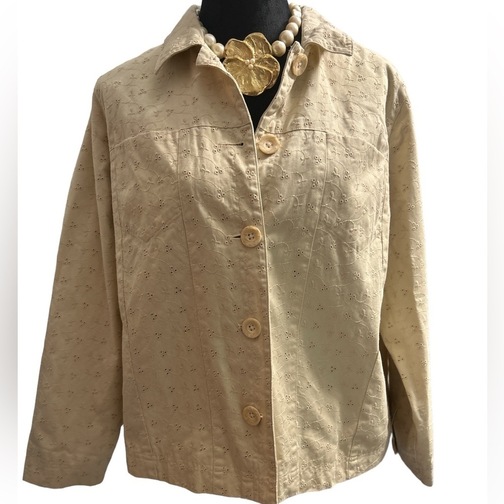 Studio Works Lined Ladies' Eyelet Jacket Size 2X